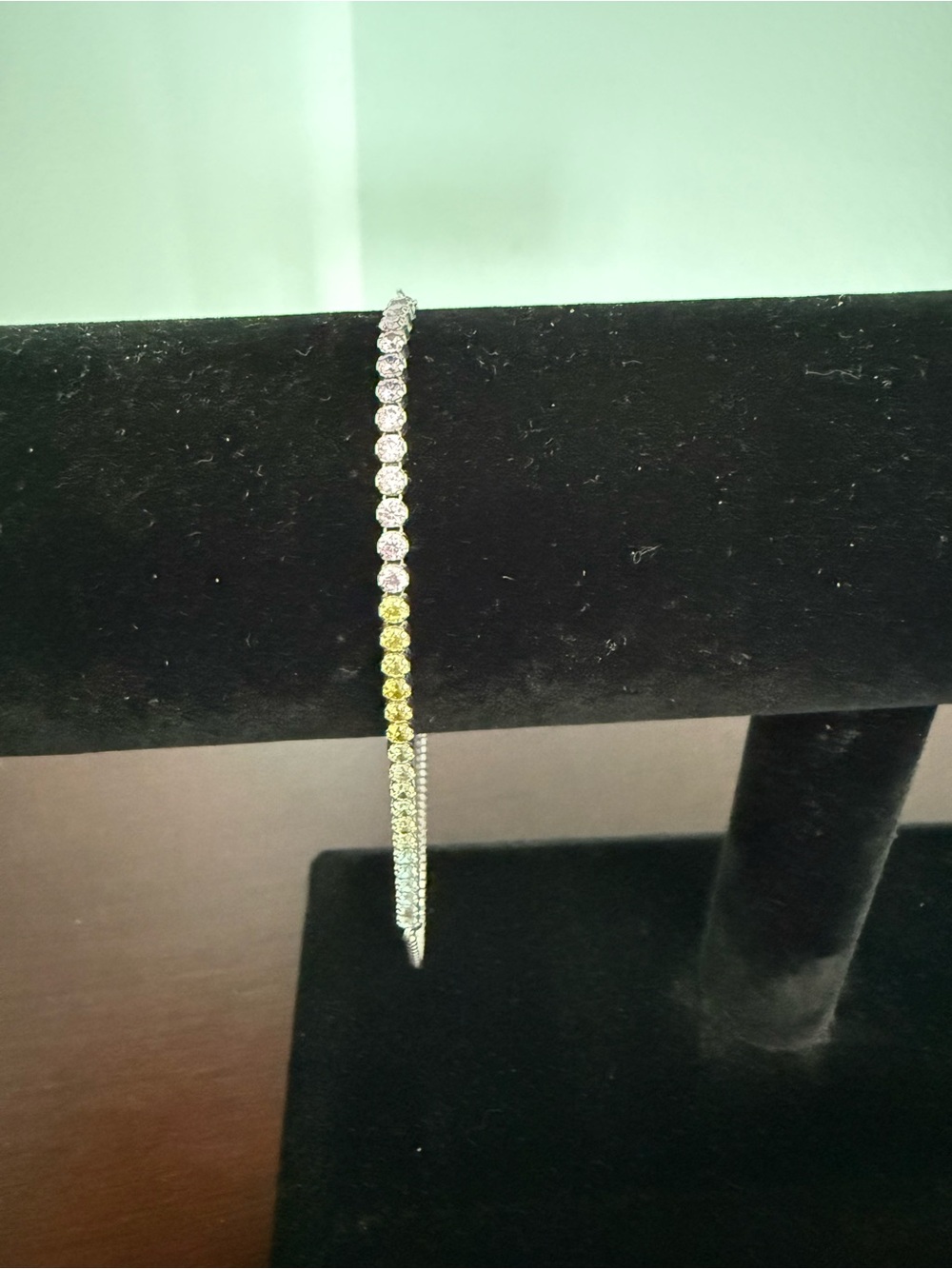 Pandora Sterling Silver Multi Color CZ Adjustable Tennis Bracelet